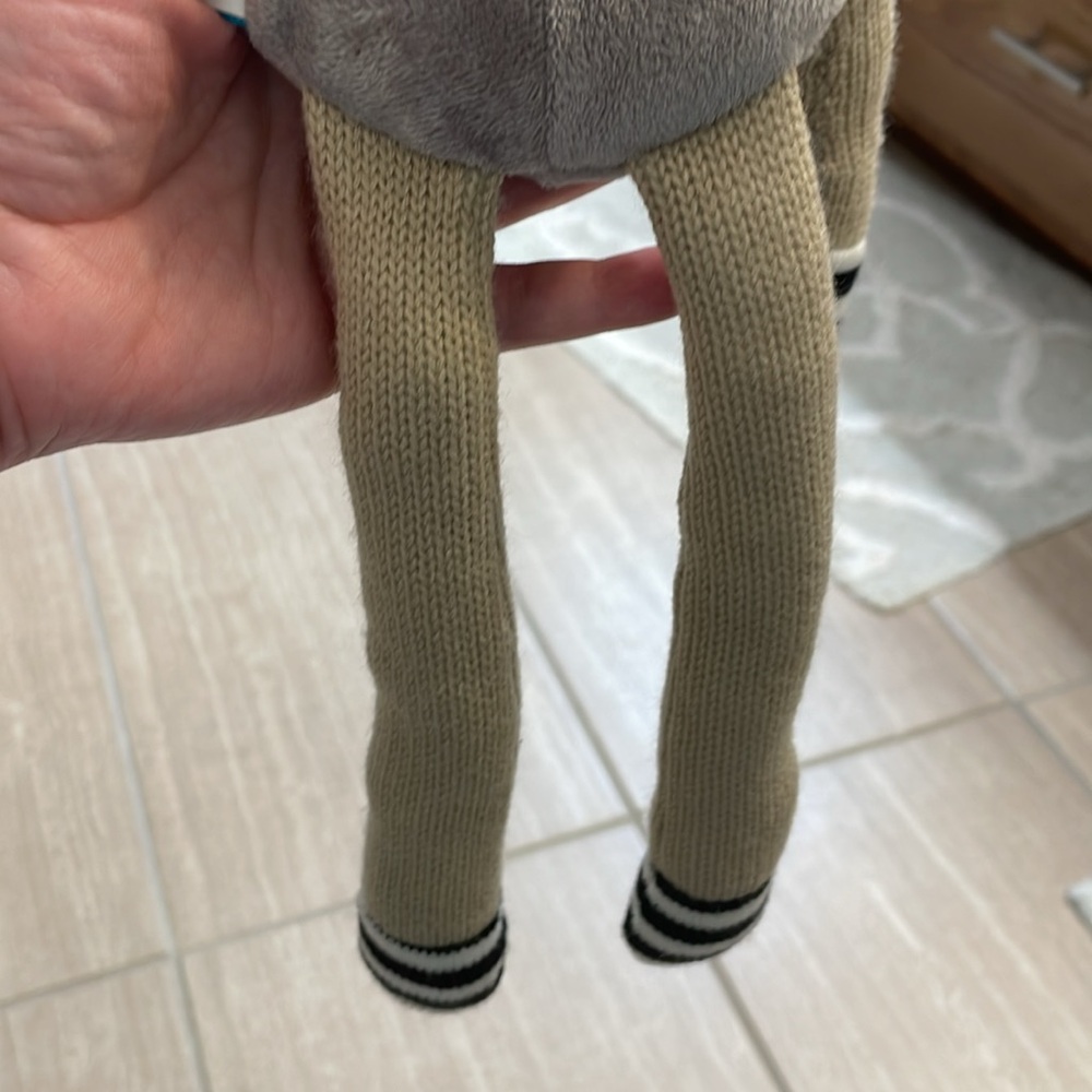 THE MANHATTAN TOY COMPANY NWT Gray and Tan Plush Toy Reindeer - Picture 12 of 12